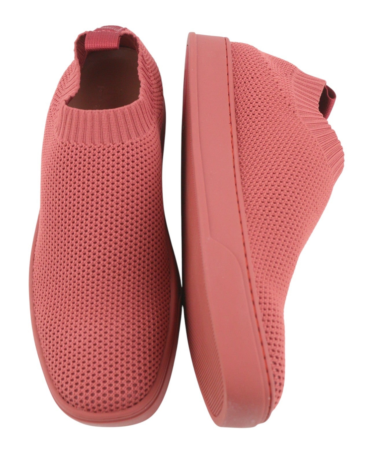 MAX&CO. Women Sneakers EU38 Brick Red Textured Slip Comfortable Sole Square Toe