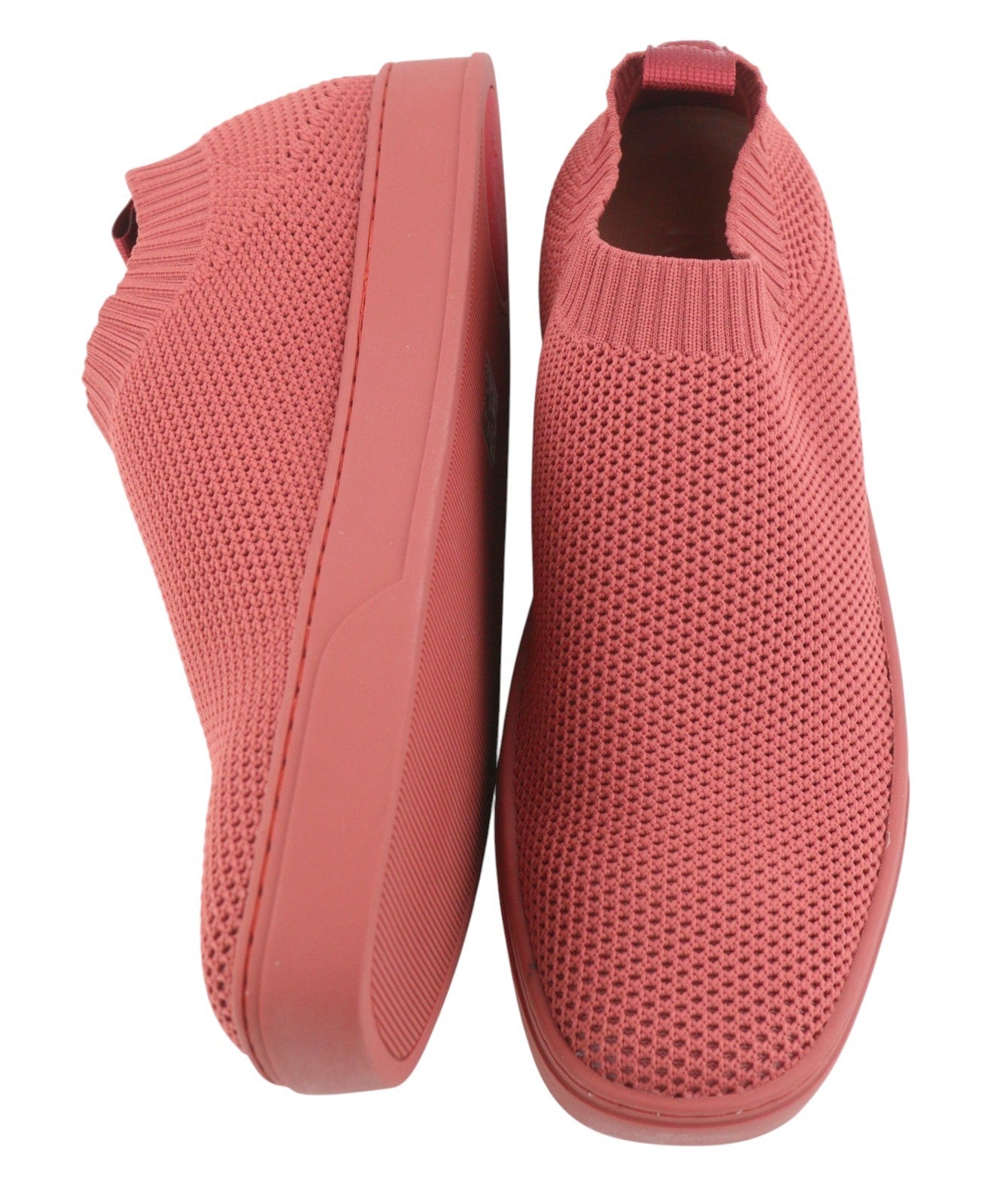 MAX&CO. Women Sneakers EU38 Brick Red Textured Slip Comfortable Sole Square Toe