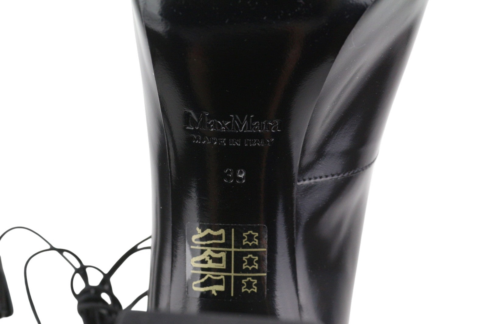 MAX MARA Sfilata Women Heels EU39 Black Leather Cut-Out Detail Pumps