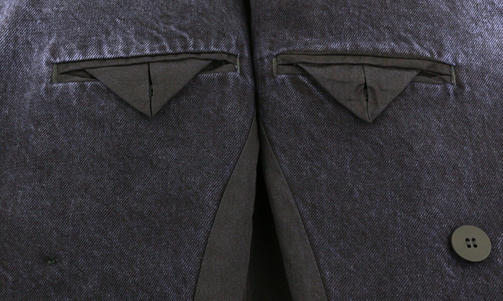 LE PERE Denim Men Blazer S Purple Waxed Single Breasted