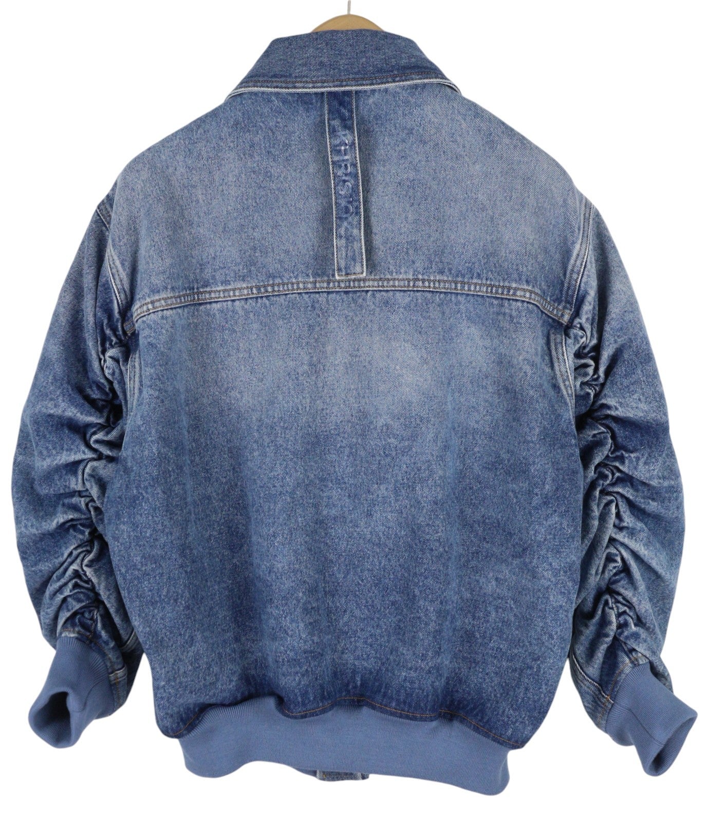 KHRISJOY Aurora Denim Bomber Women Jacket XS/S Blue RRP1255