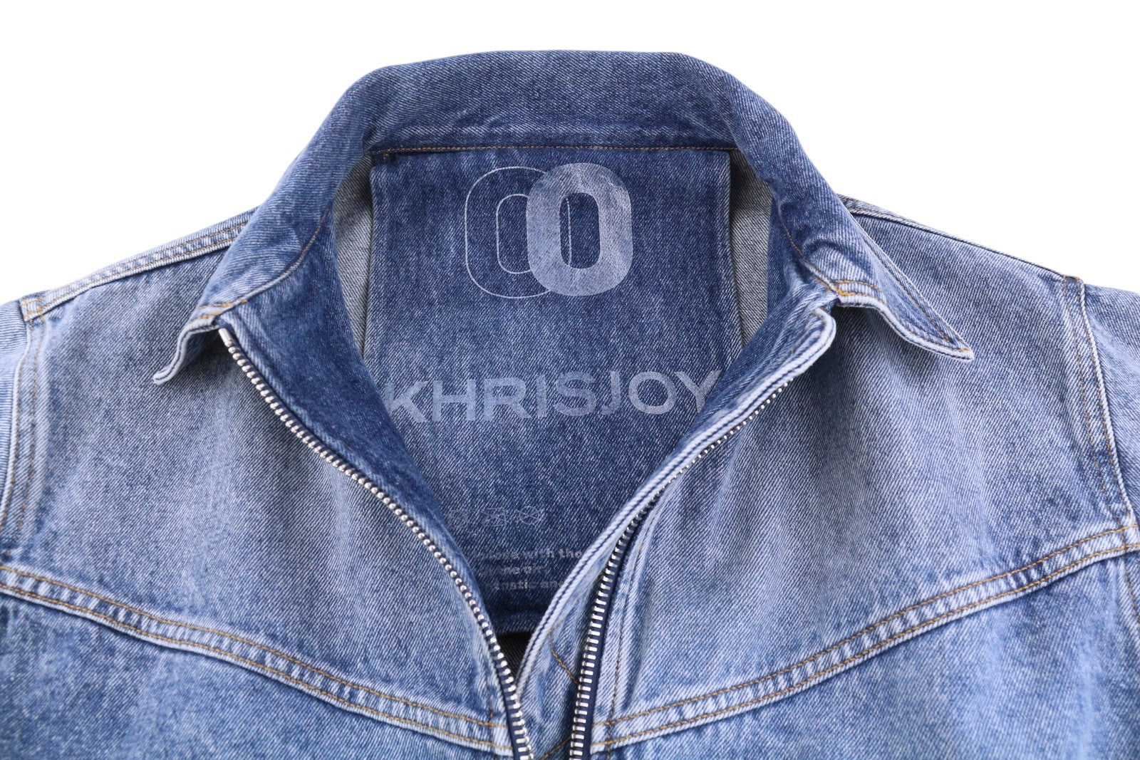 KHRISJOY Aurora Denim Bomber Women Jacket XS/S Blue RRP1255