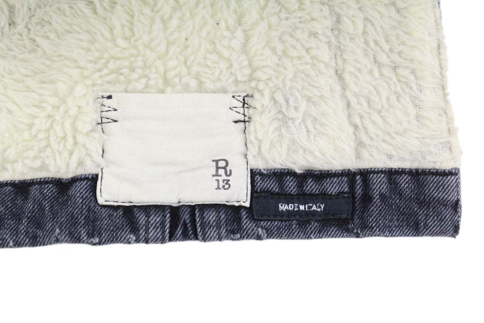 R13 Lyle Trucker Coat Women Jacket M Black Denim RRP999