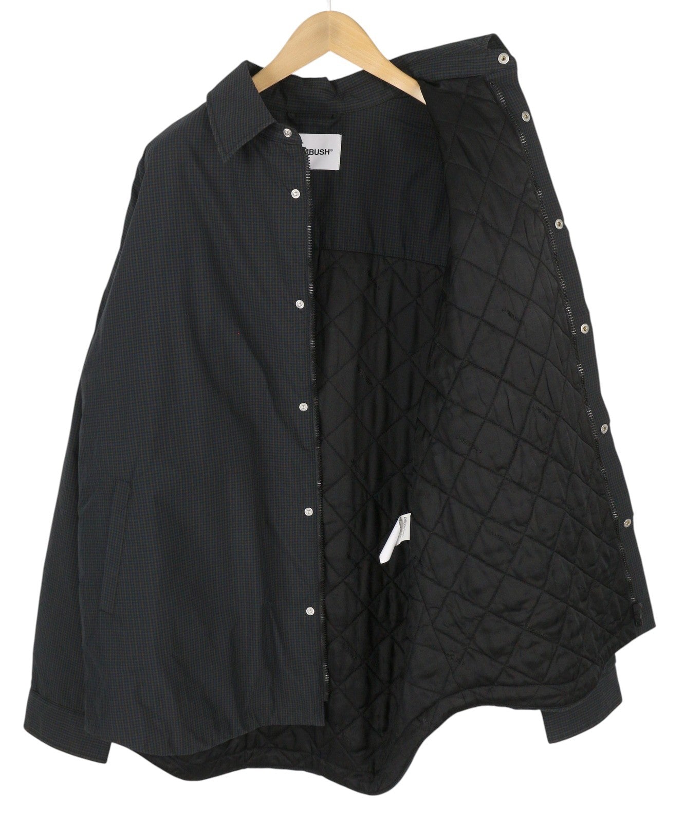 AMBUSH Cotton Padded Men Jacket M Black Plaid RRP799