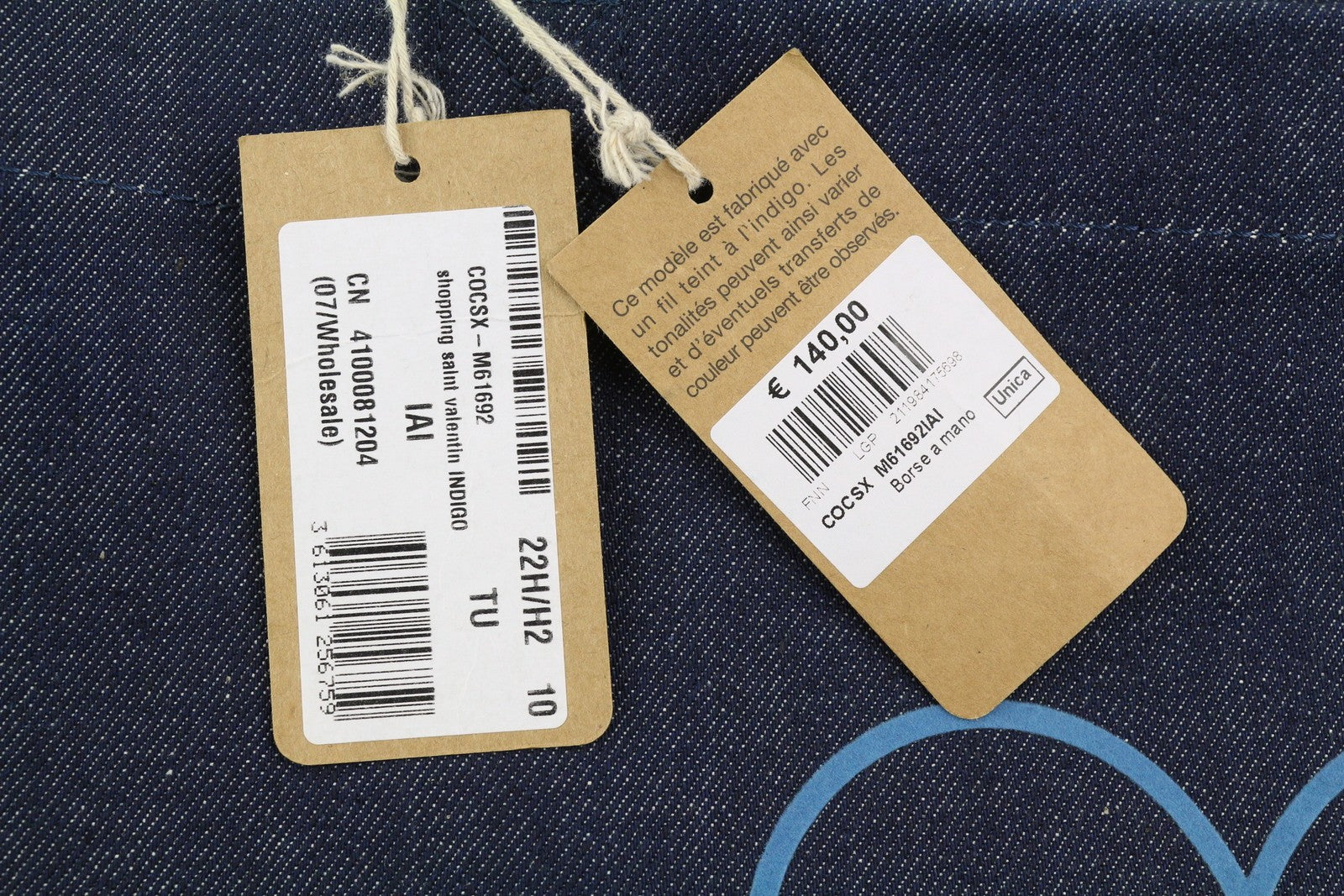 A.P.C. Shopping Saint Valentin Women Bag OS Blue Tote RRP140