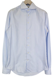 SUITSUPPLY Try On Extra Slim Men Shirt 38L Blue Pinstripe
