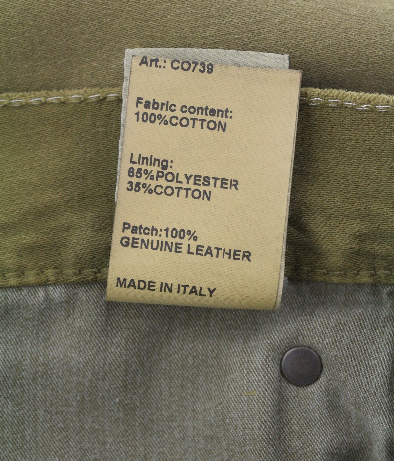 R13 Boyfriend Women Trousers 30 Olive Moleskin FW25