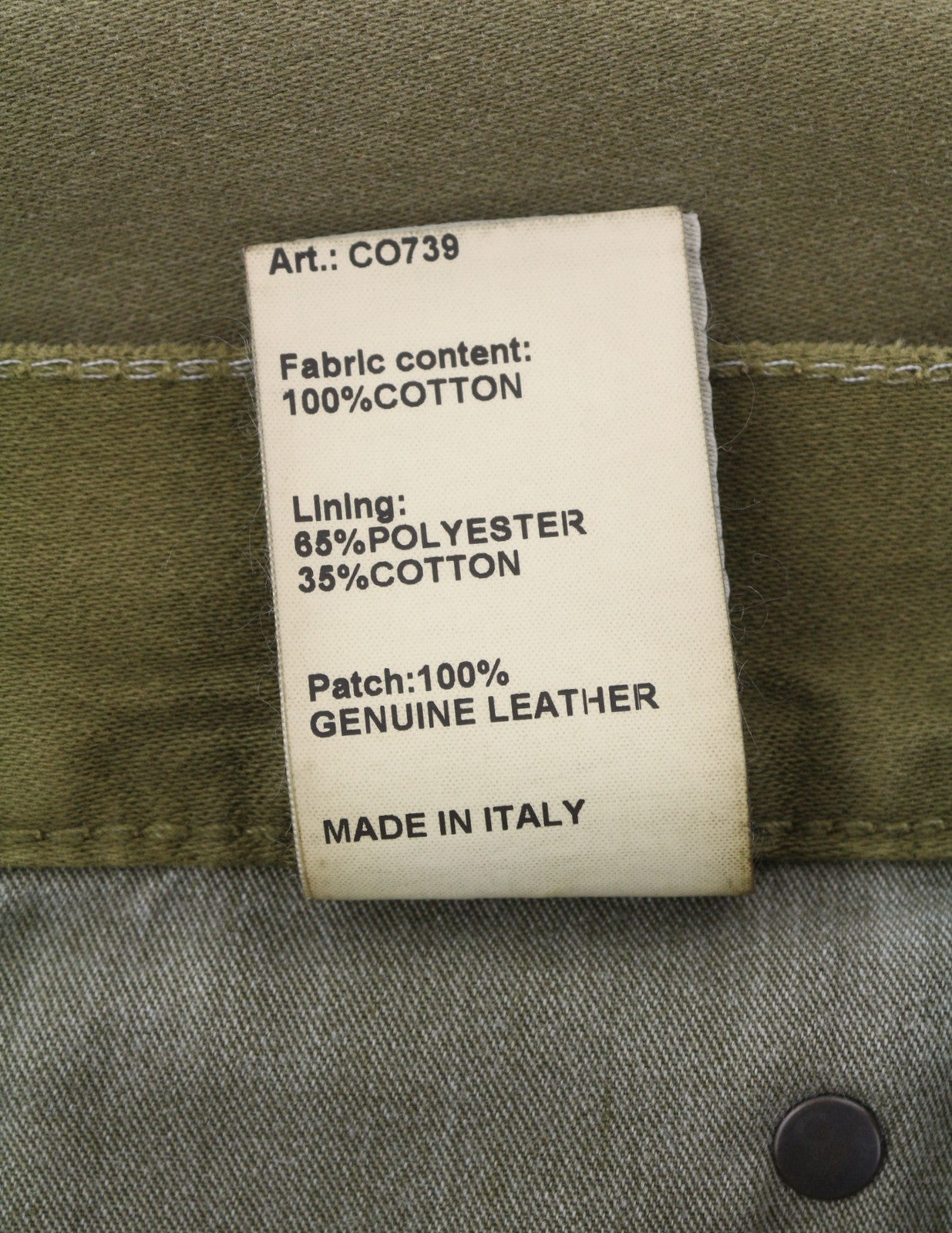 R13 Boyfriend Women Trousers 27 Olive Moleskin FW25