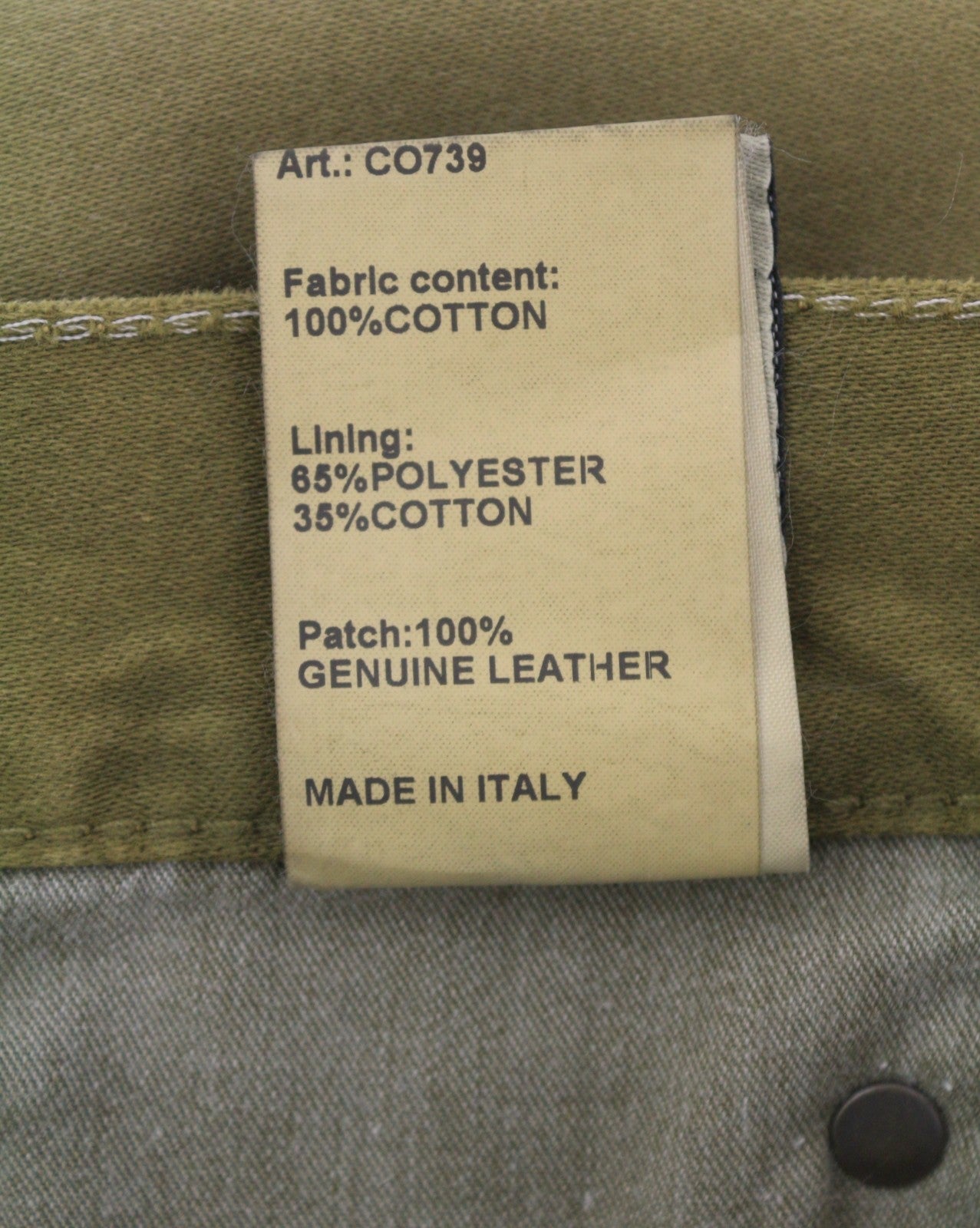 R13 Boyfriend Women Trousers 27 Olive Moleskin Zip FW25
