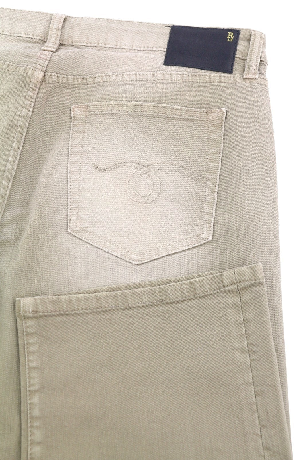 R13 Boy Straight Women Jeans 31 Pebble Stretch Zip