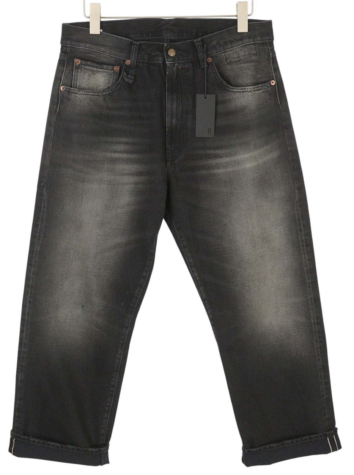 R13 Cuffed X-BF Women Jeans 30 Phantom Selvedge FW25