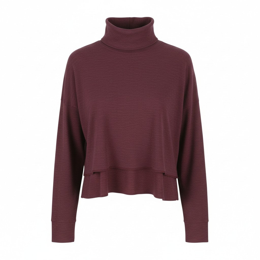 AMERICAN EAGLE OUTFITTERS Women Sweatshirt S Burgundy melange Cropped Oversized