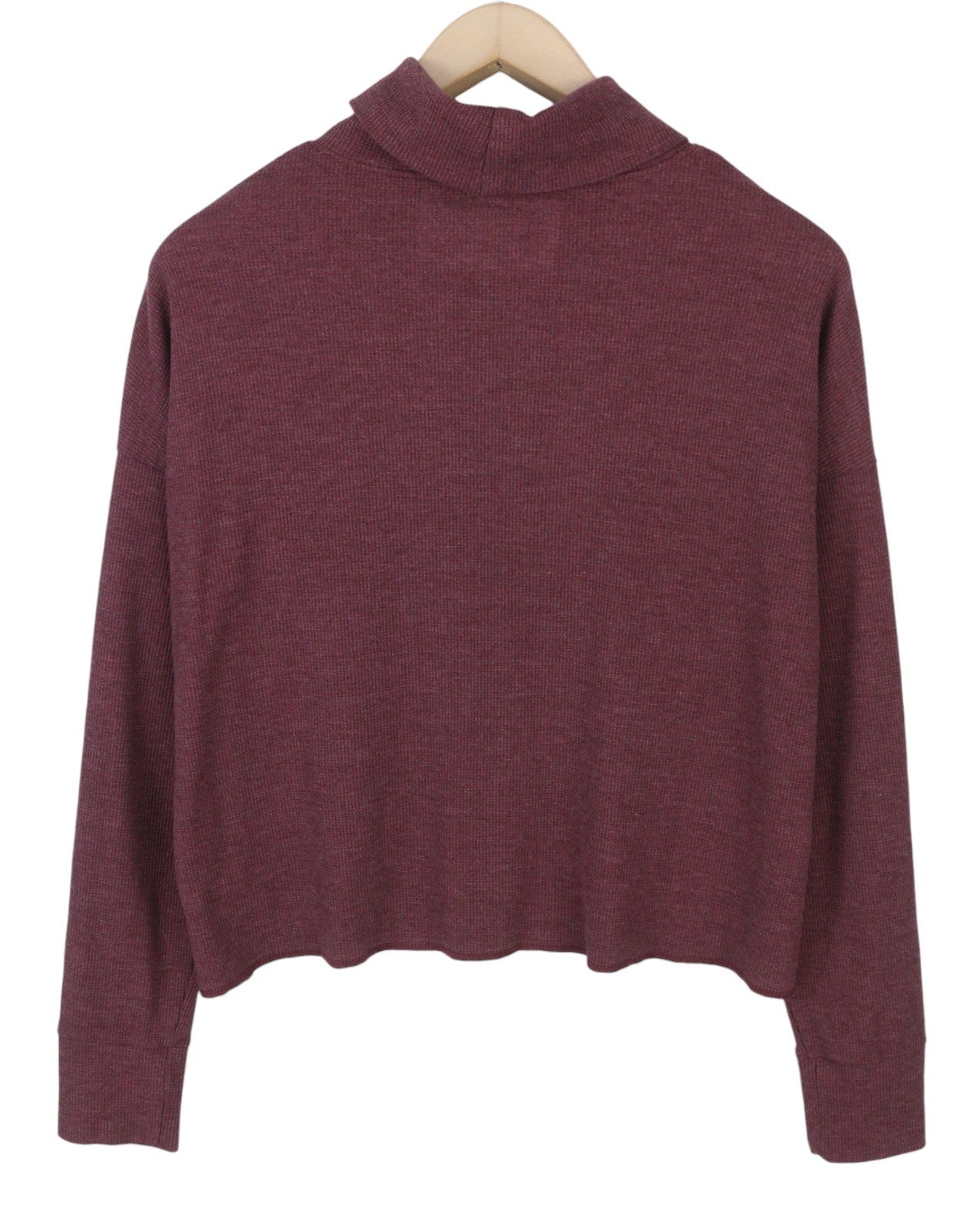 AMERICAN EAGLE OUTFITTERS Women Sweatshirt S Burgundy melange Cropped Oversized