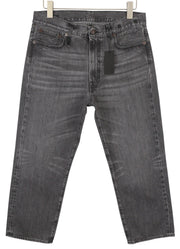 R13 Boyfriend 29 Women Jeans Wilson Black Whiskers Faded Cropped Straight