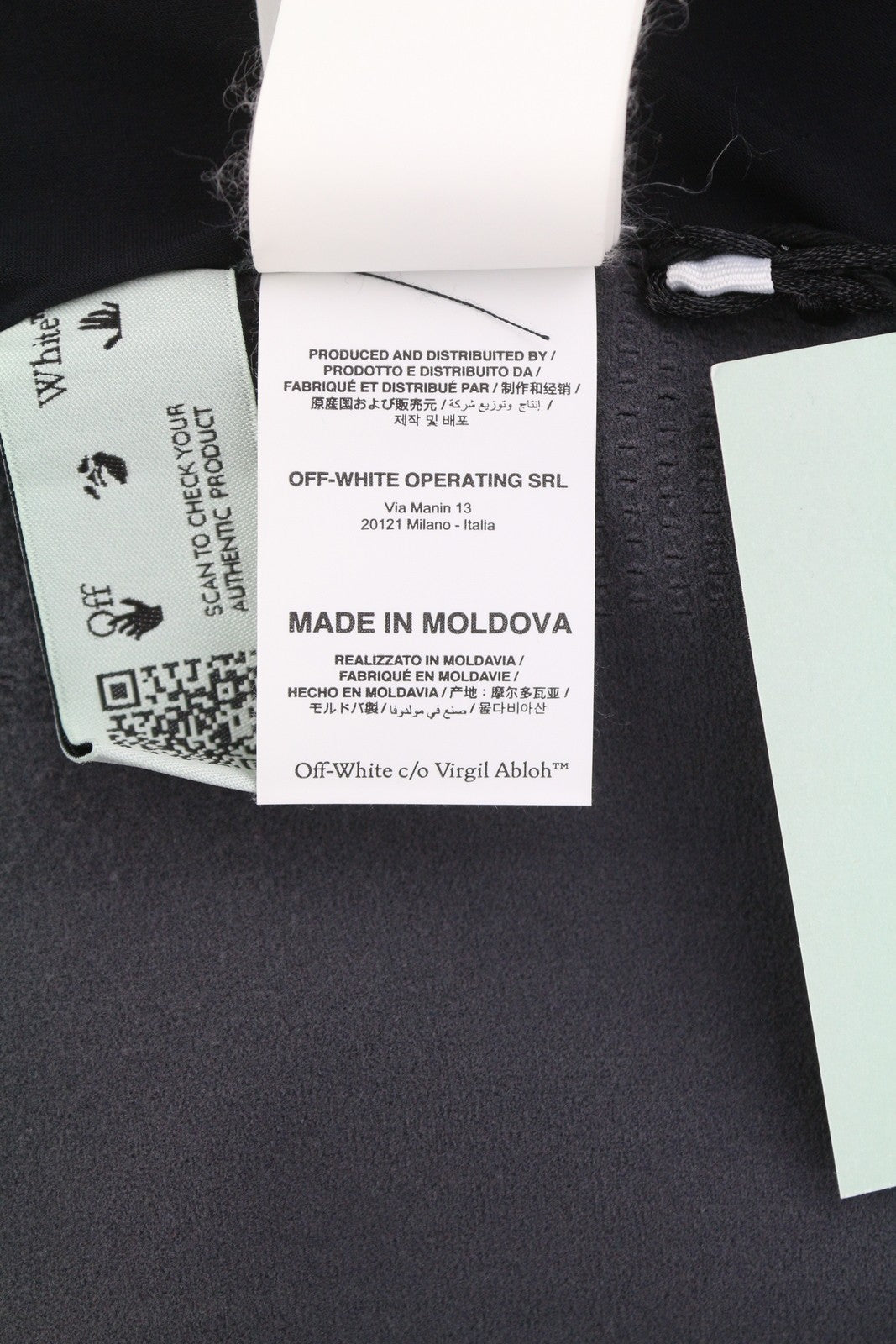 OFF-WHITE Active Windblock Seamless Men Jacket S Dark Grey Light RRP1250