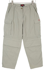FJALLRAVEN Women Trousers 38 Grey Zip Fly Convertible 2in1 Trekking Shorts