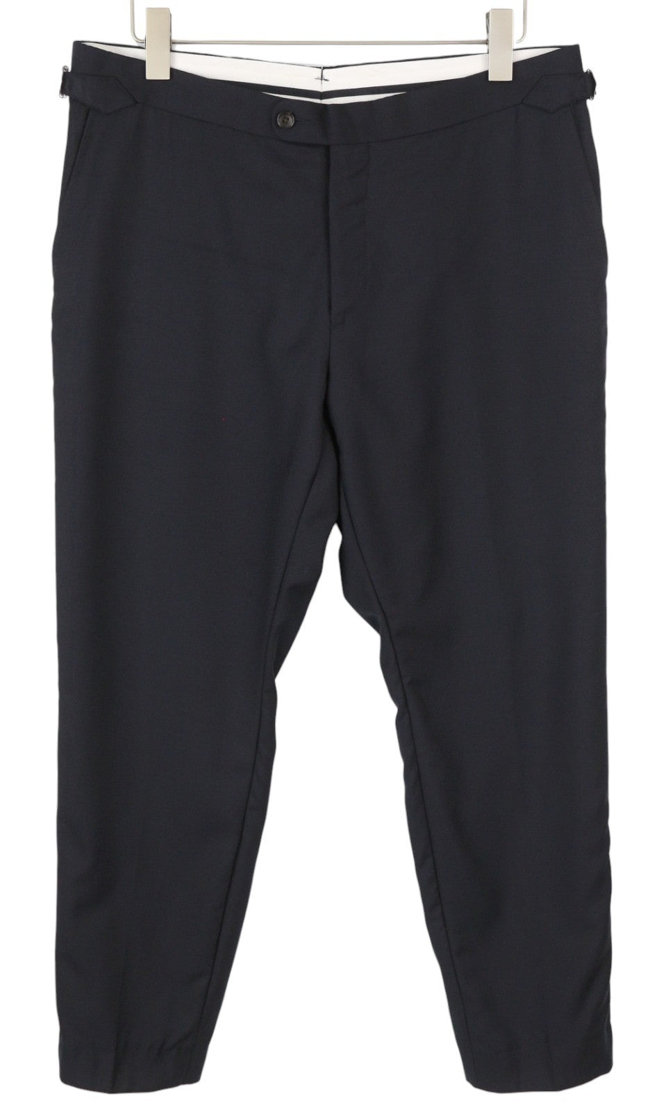 SUITSUPPLY Soho SA Men Trousers UK44S Dark Blue Wool Tapered Zip Fly