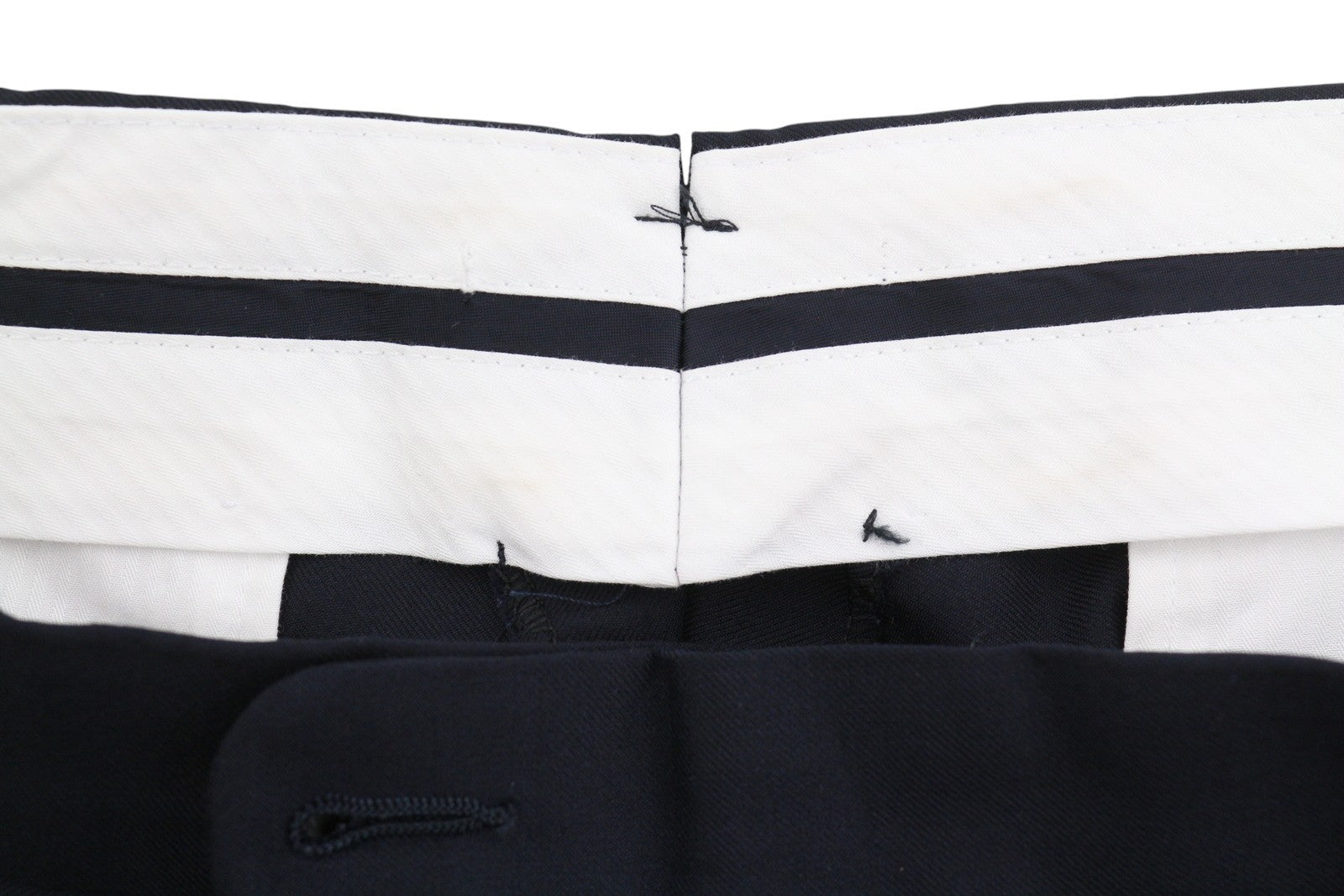 SUITSUPPLY Soho SA Men Trousers UK44S Dark Blue Wool Tapered Zip Fly