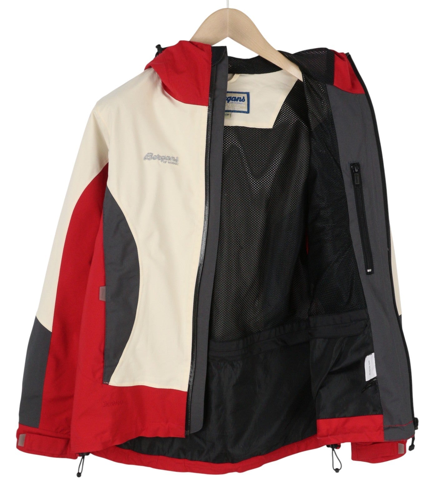 BERGANS OF NORWAY Women Jacket S Vintage Full Zip Hooded Mesh Lined Light