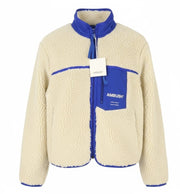 AMBUSH New Fleece Men Jacket S Ivory Faux Fur Fluffy Zip Light RRP710