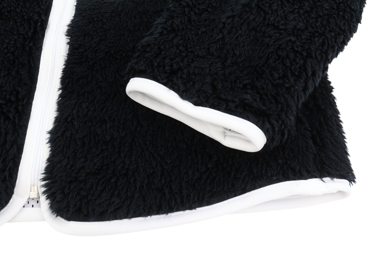 AMBUSH New Fleece Men Jacket M Black Faux Fur Fluffy Zip Light RRP710