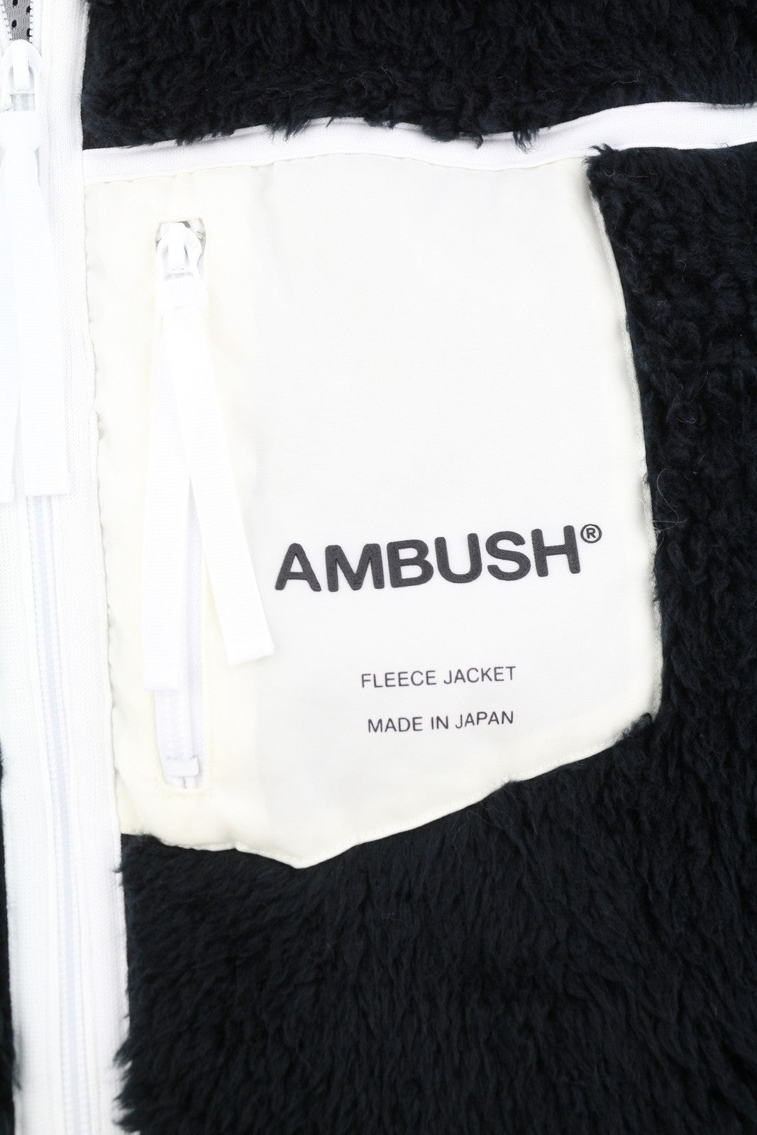 AMBUSH New Fleece Men Jacket M Black Faux Fur Fluffy Zip Light RRP710