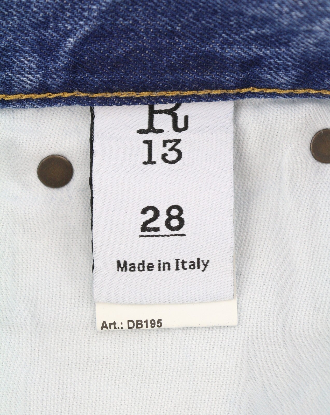 R13 Boyfriend Women Jeans 28 Jasper Cropped Whiskered Blue FW25 RRP699