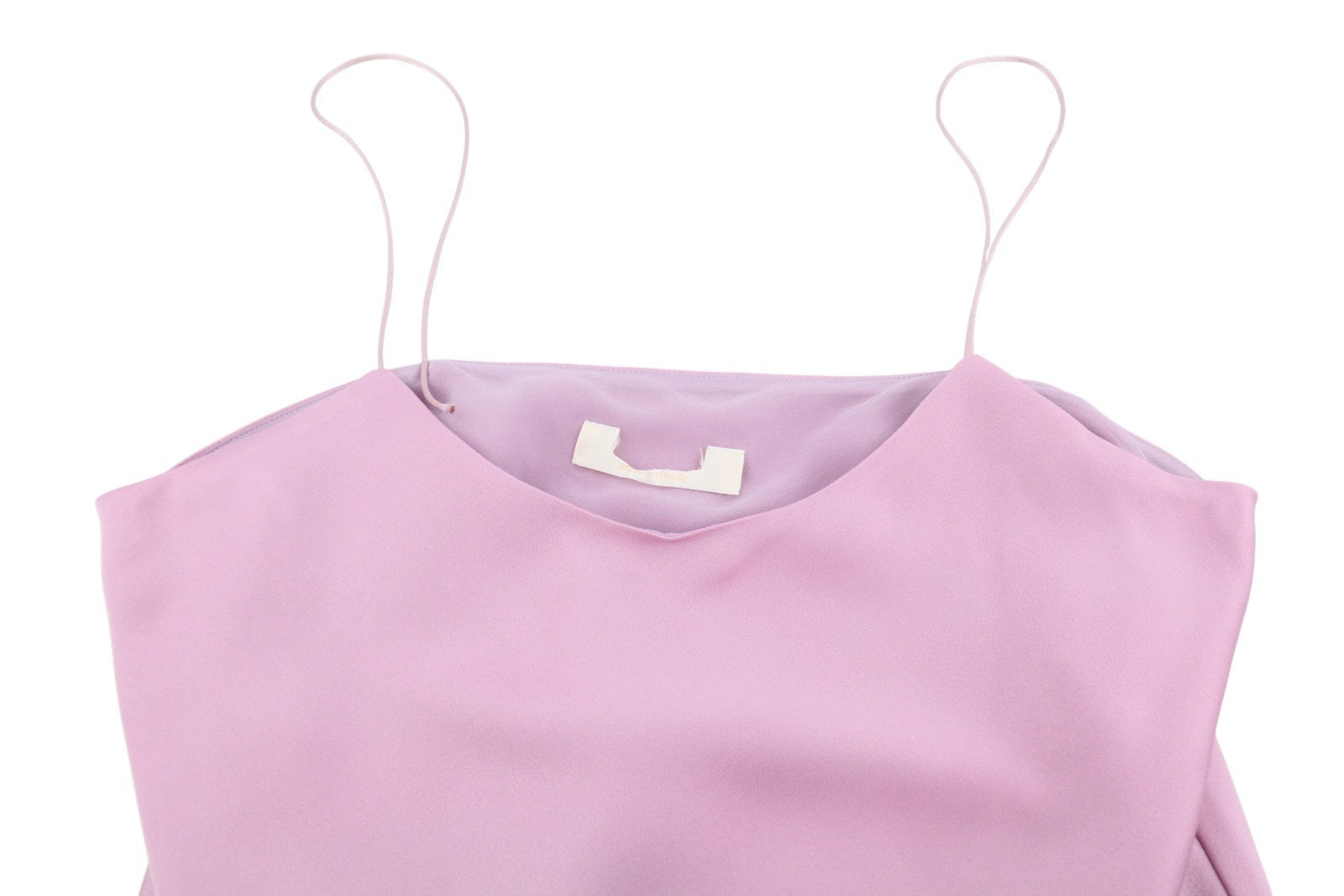 MAX MARA Women Blouse EU42 Pink Spaghetti Strap Shiny Look Lined