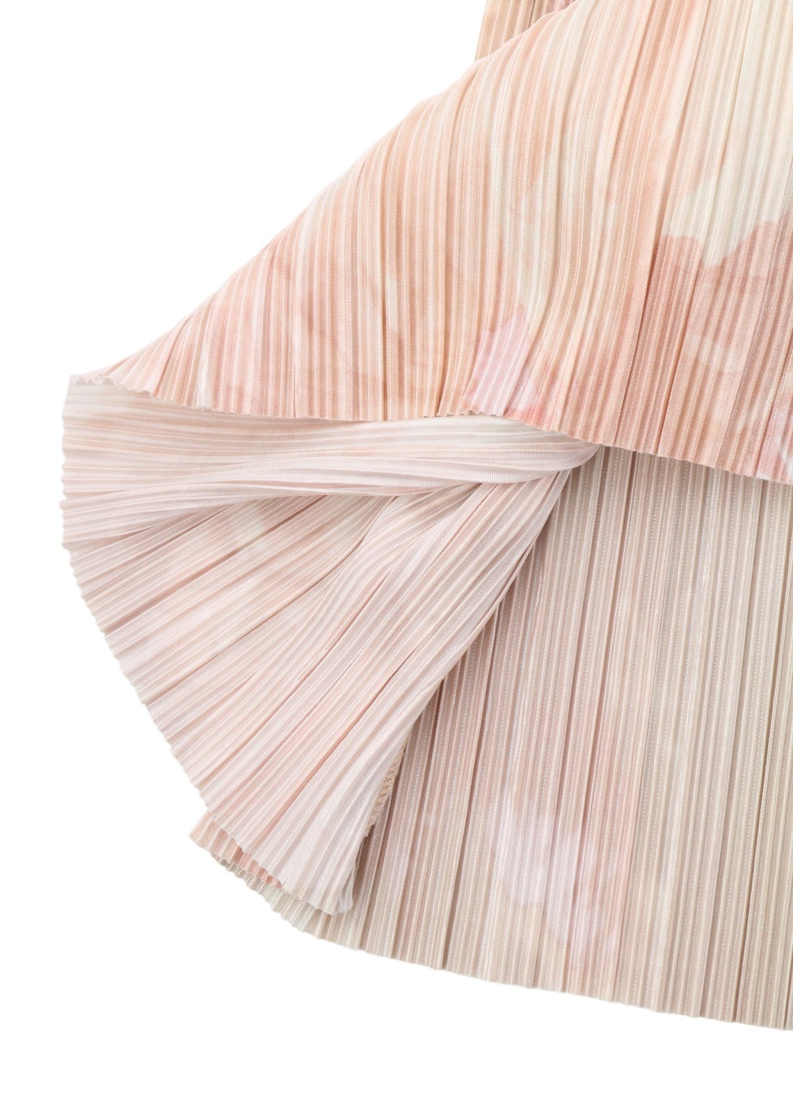 MAX&CO. Women Dress L Light Pink Textured Belted Short Sleeve Knee-Length