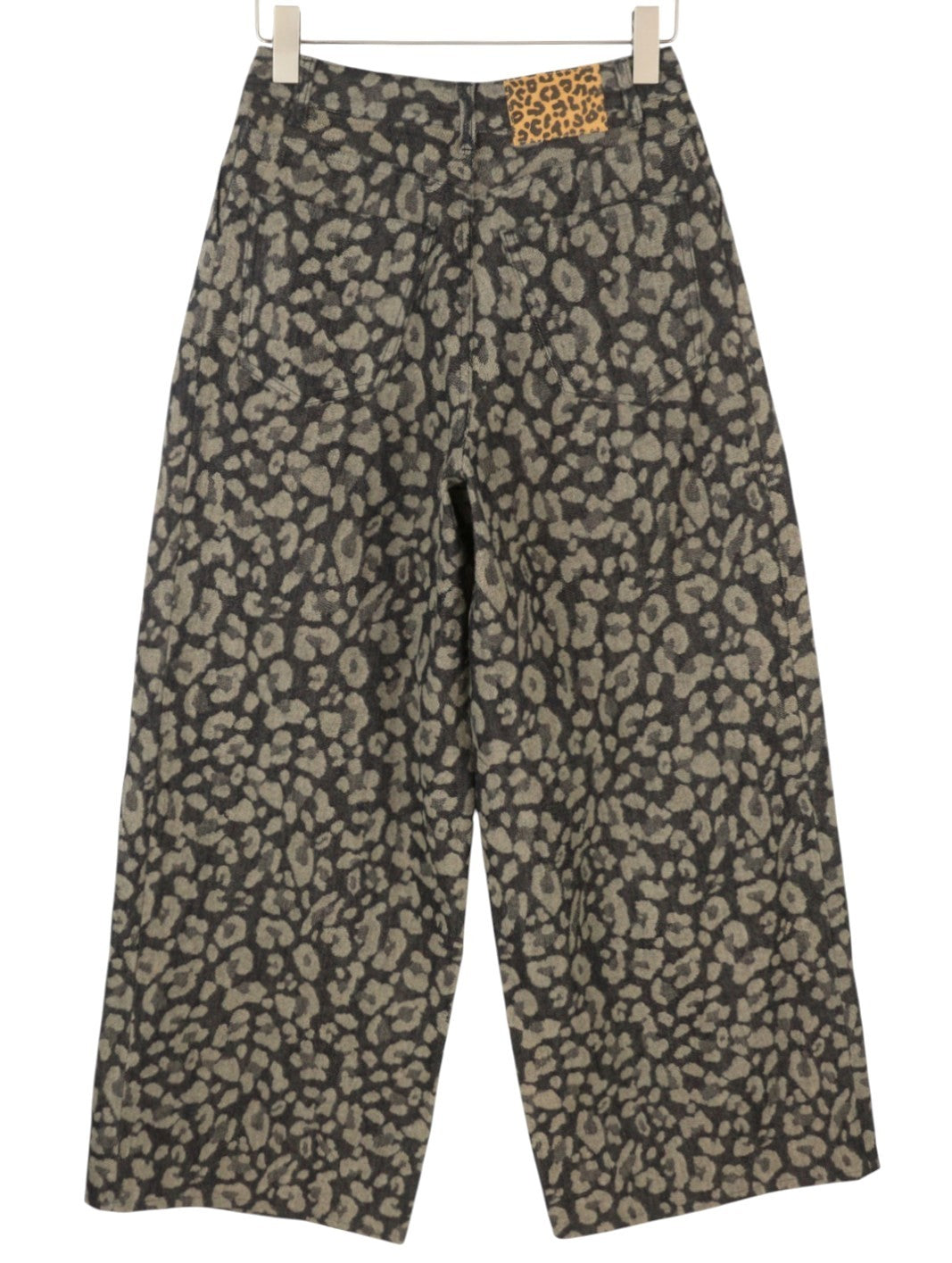 ALANUI Seattle Jungle Wide Leg Denim Women Trousers W25 Leopard Pleated RRP750