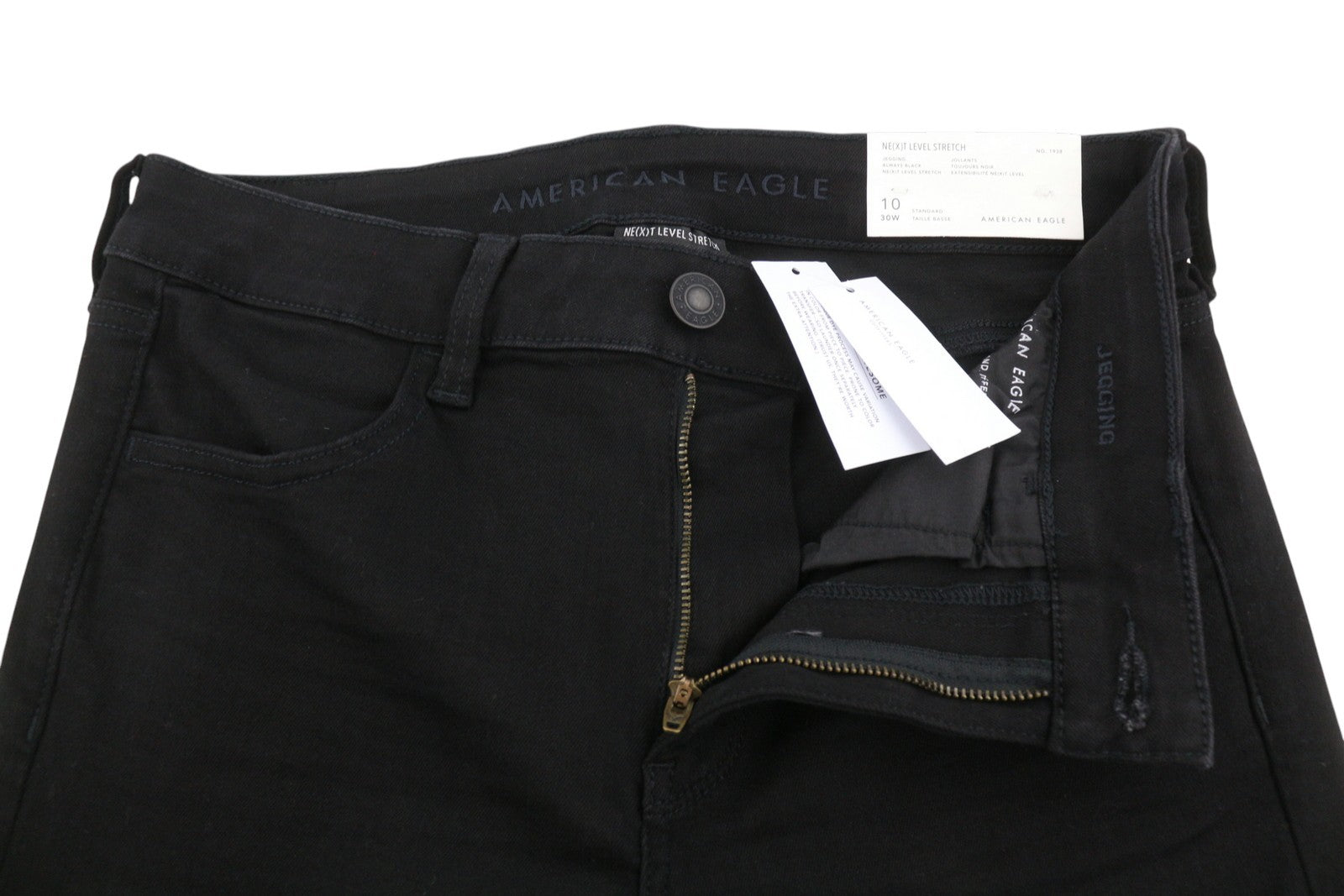 AMERICAN EAGLE OUTFITTERS Jegging Always Black Women Jeans W30 Stretch Skinny