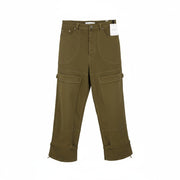 OFF-WHITE Gothic Ow Gd Drill Relax Men Jeans W33 Brown Cargo Embroidered F25