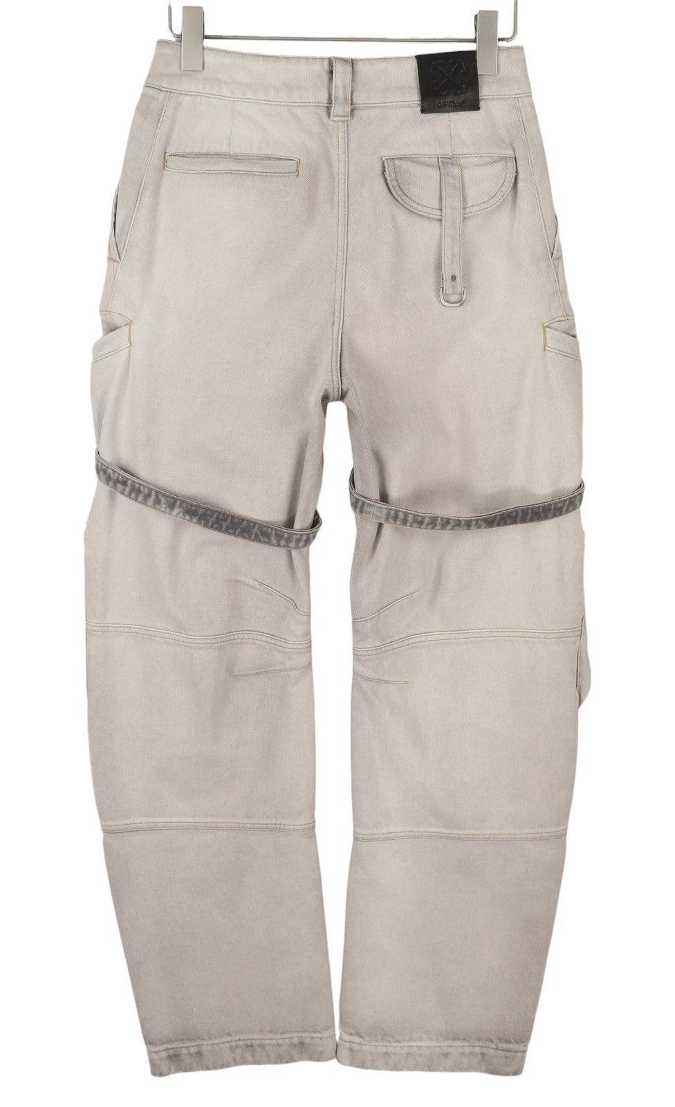 OFF-WHITE Laundry Cargo Over Women Jeans W26 Lilac Burnished Baggy RRP2088