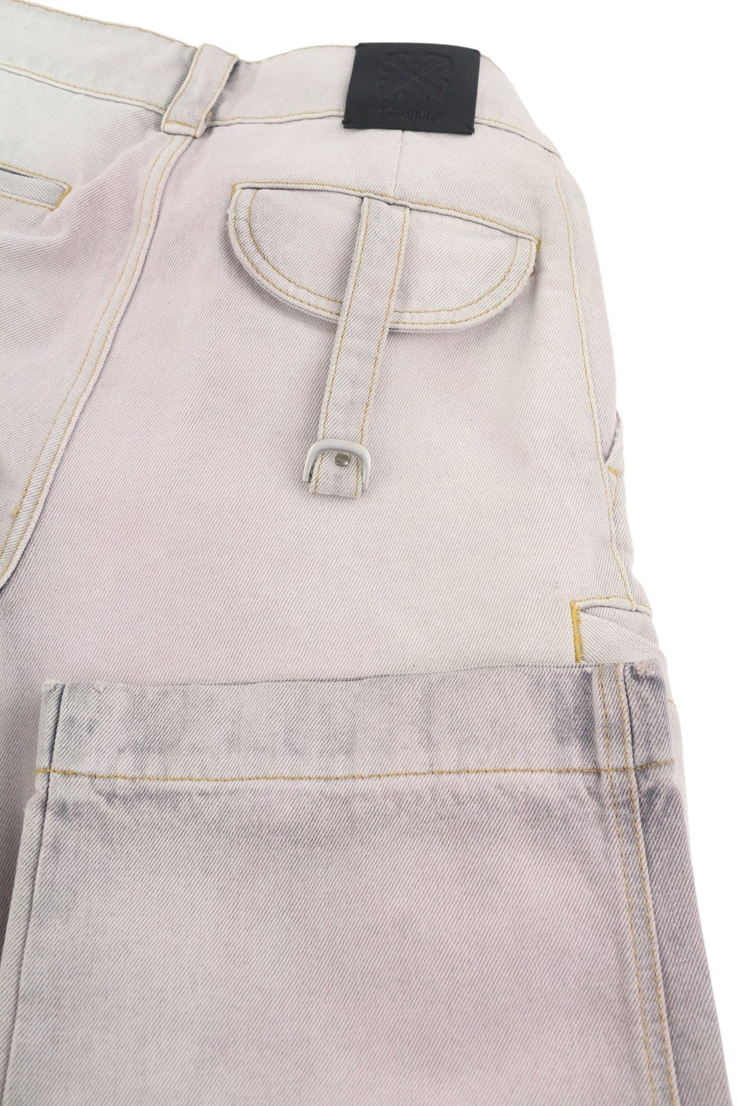 OFF-WHITE Laundry Cargo Over Women Jeans W26 Lilac Burnished Baggy RRP2088