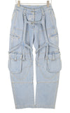 Jeans Bleach Cargo Over Pant