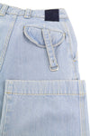 Jeans Bleach Cargo Over Pant