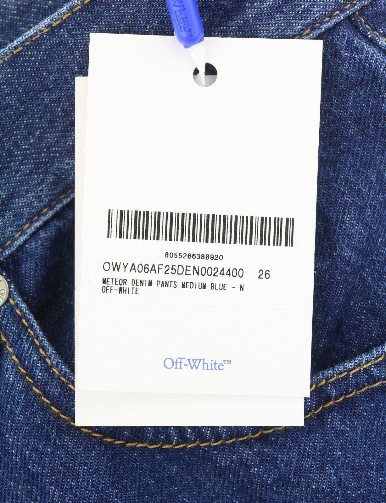 OFF-WHITE Meteor Denim Women Jeans W26 Blue Cut-Out Button Fly RRP765