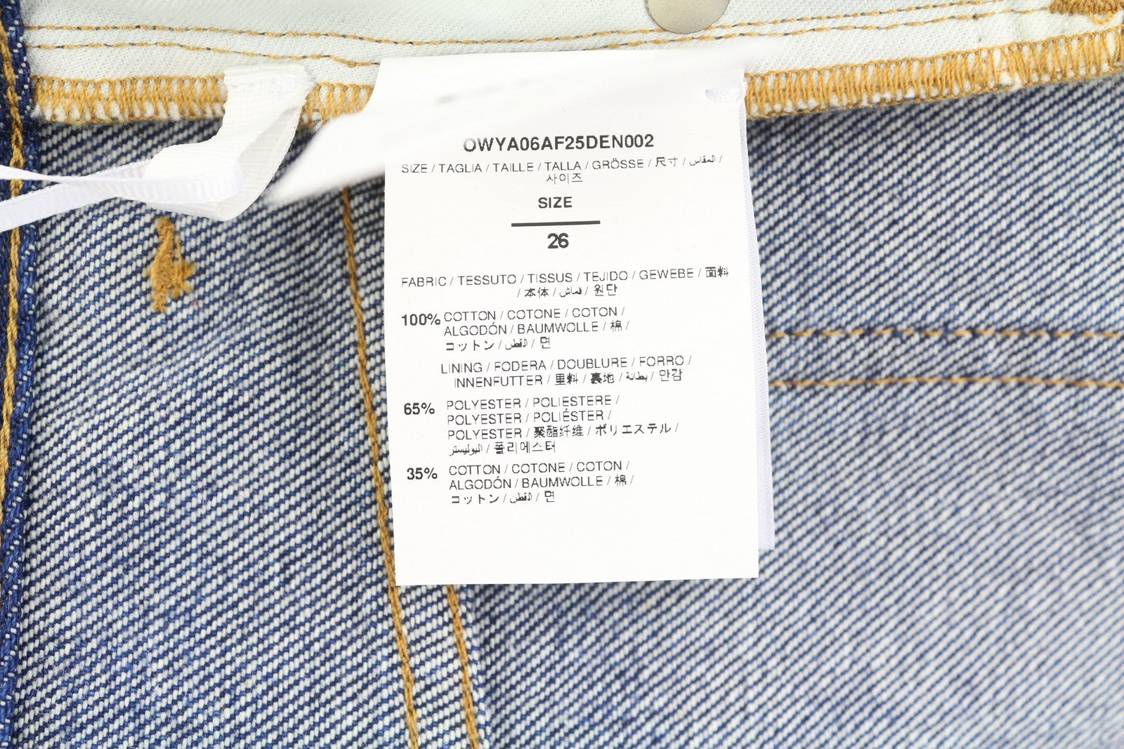 OFF-WHITE Meteor Denim Women Jeans W26 Blue Cut-Out Button Fly RRP765