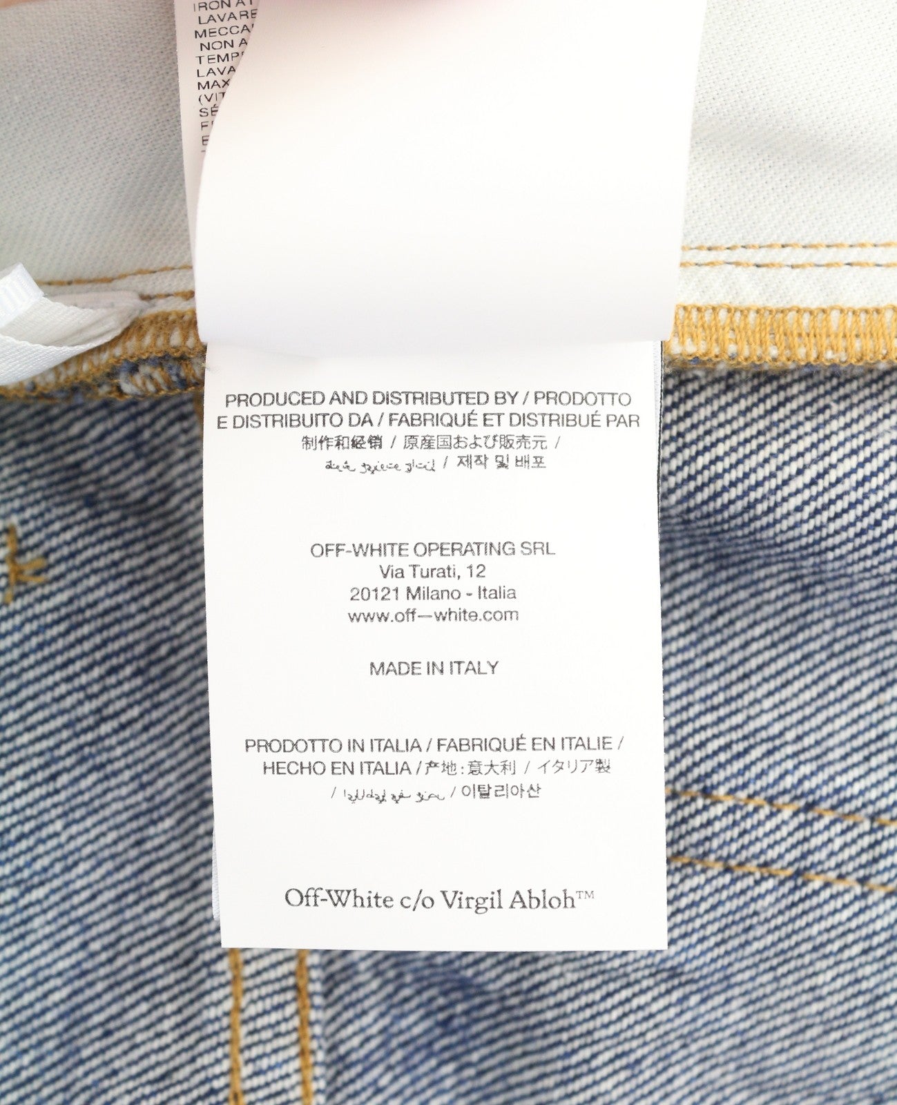 OFF-WHITE Meteor Denim Women Jeans W28 Blue Cut-Out Button Fly RRP765
