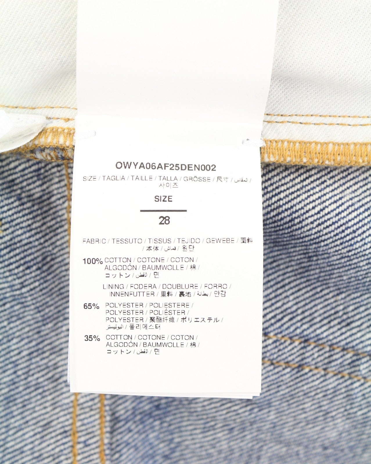 OFF-WHITE Meteor Denim Women Jeans W28 Blue Cut-Out Button Fly RRP765