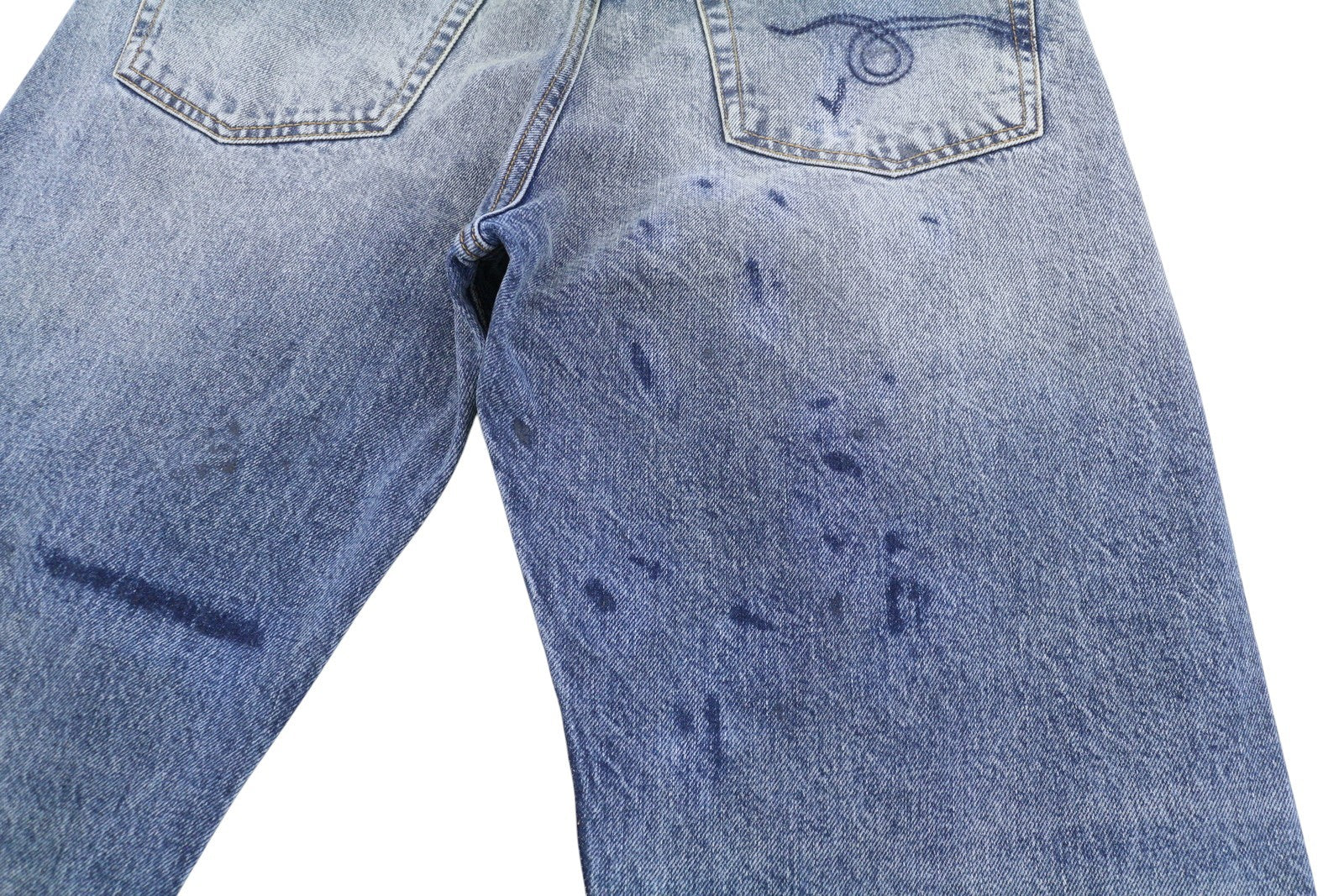 R13 Boyfriend Women Jeans 29 Jasper Blue Whiskered Cropped Zip FW25
