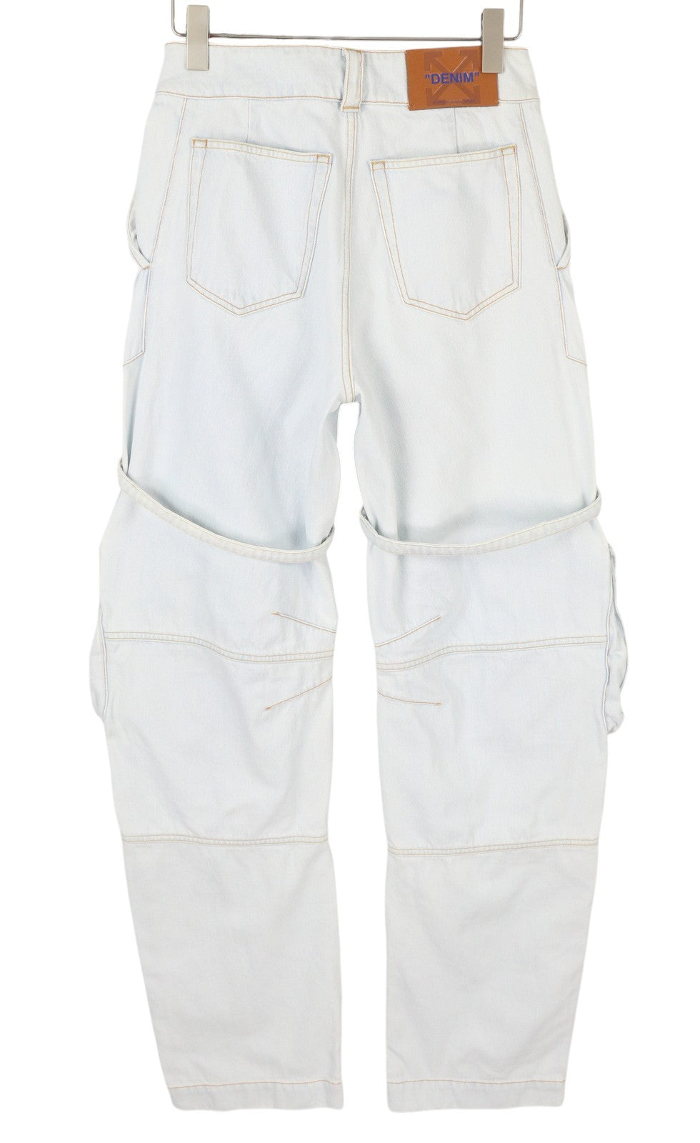 OFF-WHITE c/o VIRGIL ABLOH Bleach Cargo Over Women Jeans W26 Baggy RRP2088