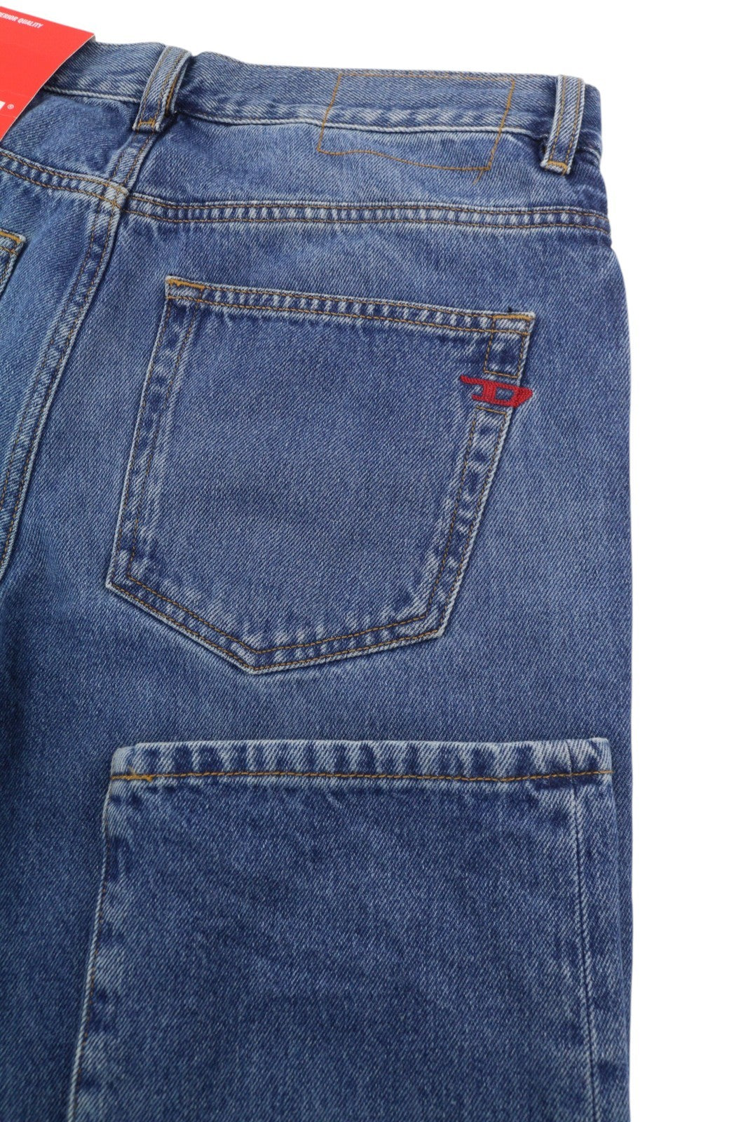 DIESEL 2020 D-Viker 0GYCT Men Jeans W30/L34 Blue Faded Regular Fit Straight Leg