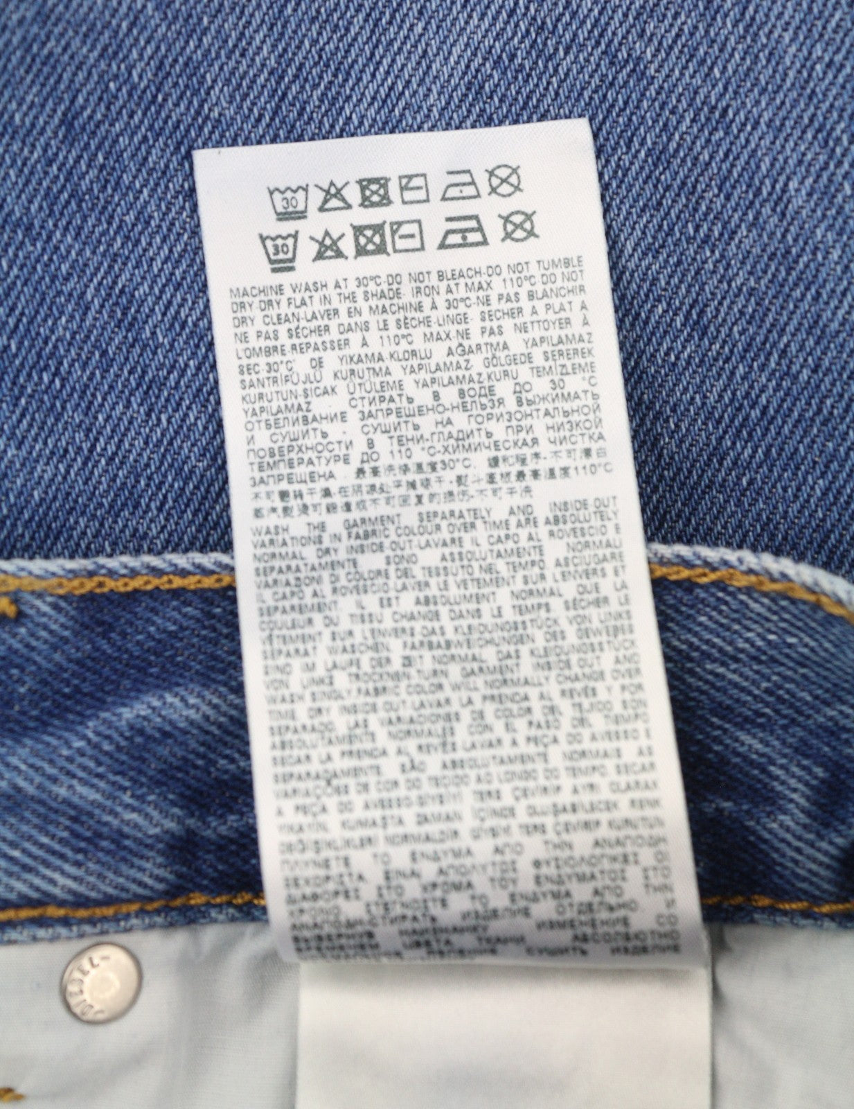 DIESEL 2020 D-Viker 0GYCT Men Jeans W30/L34 Blue Faded Regular Fit Straight Leg