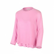 MAX MARA Women Blouse EU34 XS Pink 100% Silk Rhinestone Details Long Sleeve 2in1
