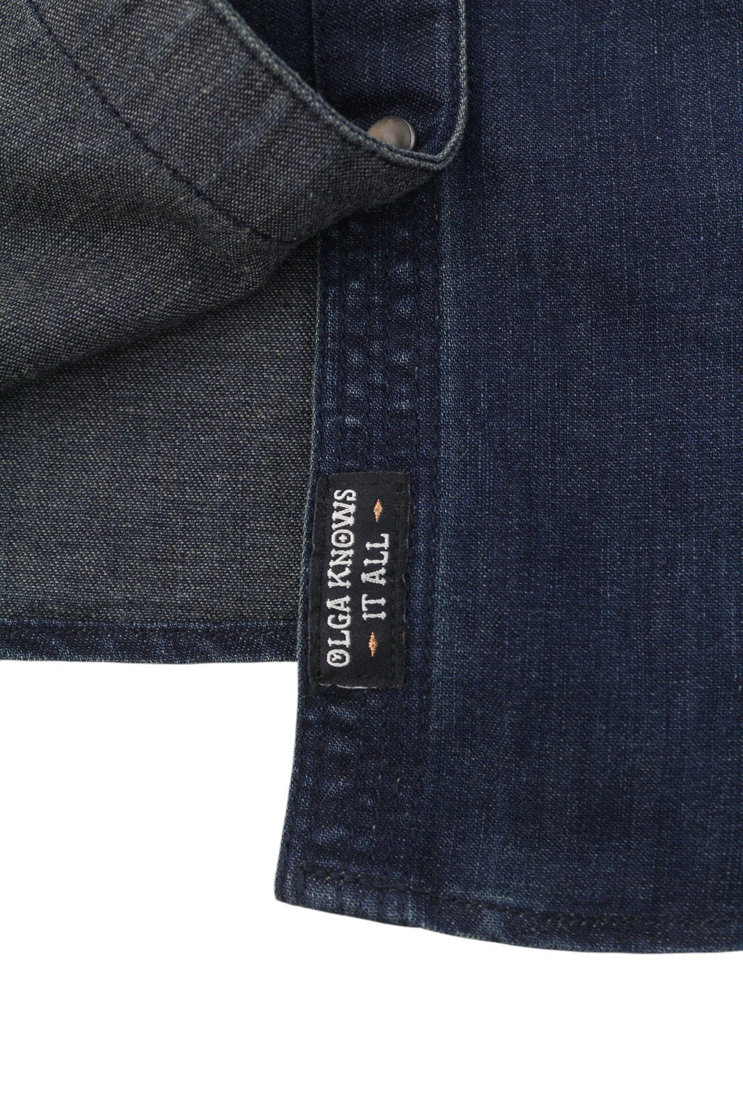 SCOTCH & SODA Women Shirt S Dark Blue Denim Snap Button Patch Pocket Casual