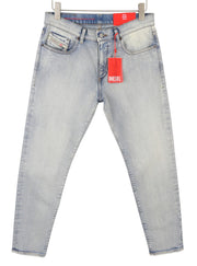 DIESEL 2019 D-Strukt 09C08L Men Jeans W30/L30 Blue Faded Slim Fit Zip Fly RRP350