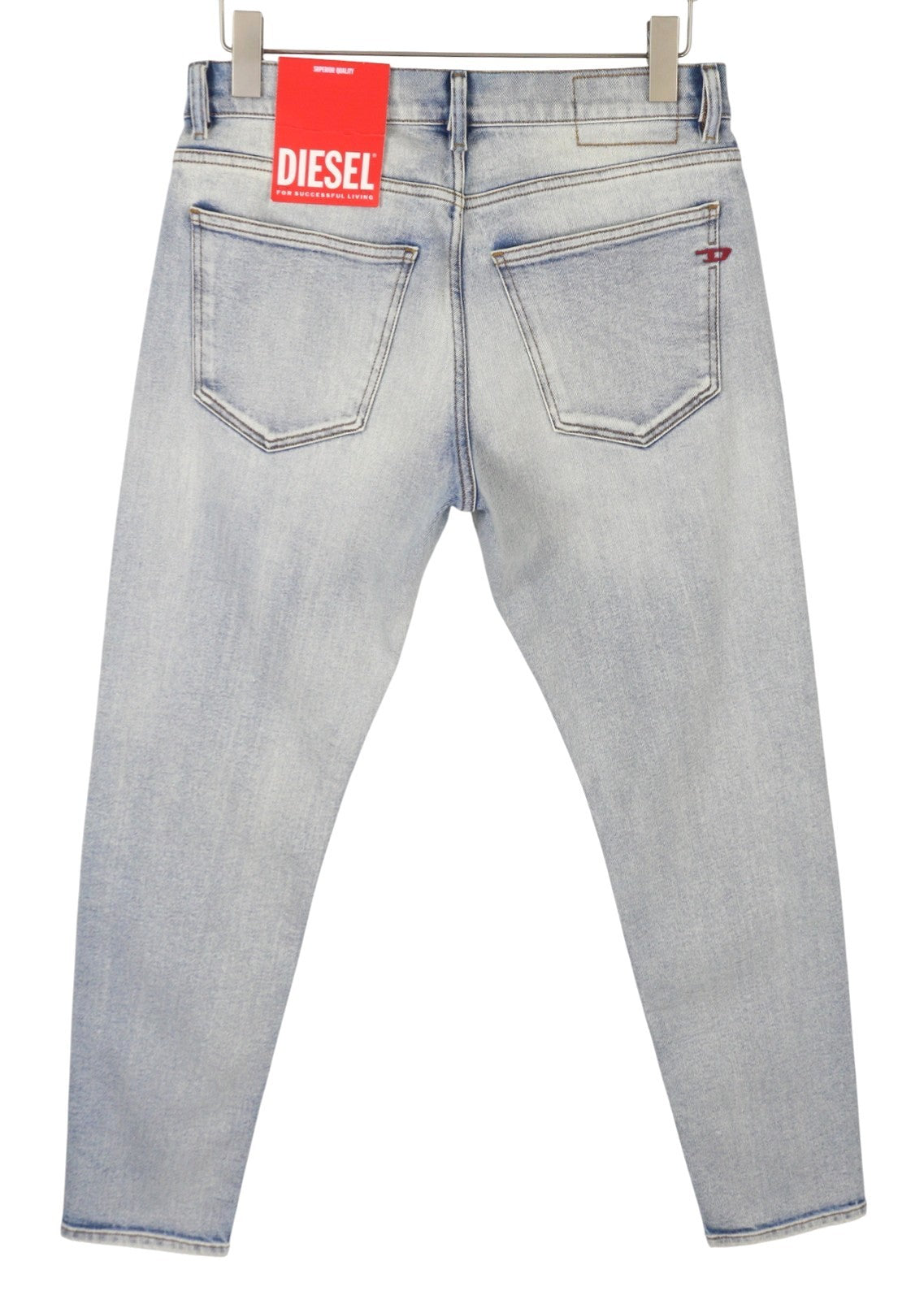 DIESEL 2019 D-Strukt 09C08L Men Jeans W30/L30 Blue Faded Slim Fit Zip Fly RRP350