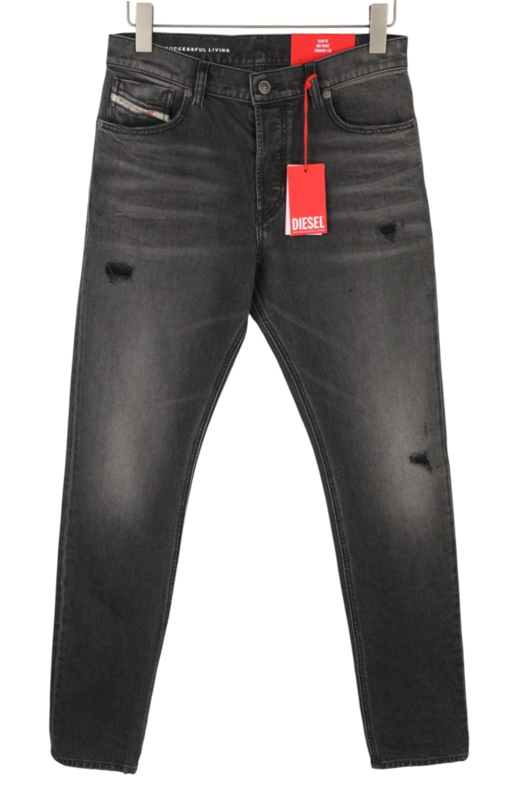 DIESEL 1995 D-Sark 09G19 Men Jeans W28/L32 Grey Faded Distress Slim RRP225