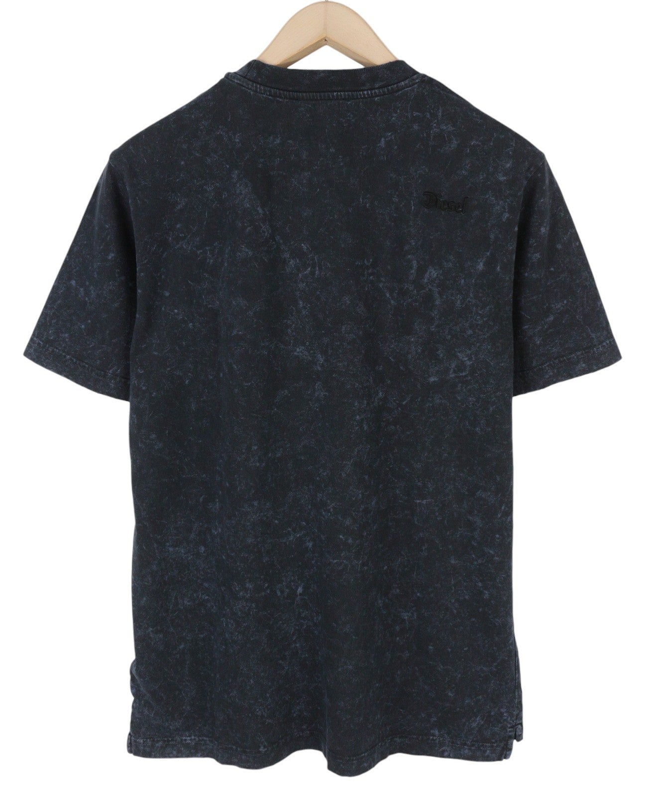 DIESEL T-Just-Slits-B65 Men T-Shirt S Dark Blue Crew Faded Short Sleeve